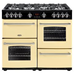 Belling 444411737  X90G 100cm Gas Rangecooker with Double Oven and Gas Hob - Cream