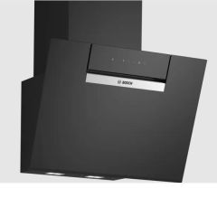 Bosch DWK67FN60B 60cm, Angled Glass Wall Hood, Smart Hood Automatic, Touch Control, LED Lights. Opti