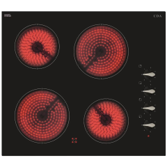 CDA HC6212FR 4-Zone Ceramic Hob Black 59.2cm