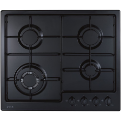 CDA HG6251BL 58cm 4-Burner Gas Hob Black