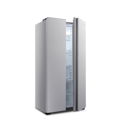Fridgemaster MS83430ES 83.2cm 50/50  American Fridge Freezer - Silver