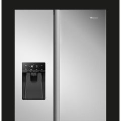 Hisense RS694N4TCF 91cm Frost Free American Style Fridge Freezer - Stainless Steel