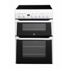 Indesit ID60C2WS Electric Cooker Ceramic Double Oven In White 
