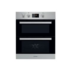 Indesit IDU6340IX Built Under Fan Double Oven 3 Button Digital Timer ' BB ' Rated 