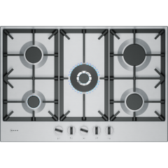 Neff T27CIQ8N0 75cm 5 burner 4.0kW Wok burner Optimised FlameSelect 3 Dishwasher suitable cast iron 
