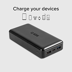 SBS TTBB20000FASTK Fast Charge Powerbank: 20,000 Mah, 2 Usbs