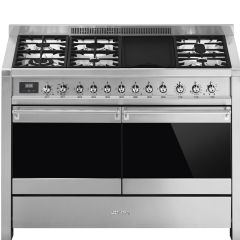 Smeg A4-81 120Cm Opera Dual Fuel Range Cooker Stainless Steel