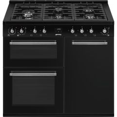 Smeg CX103GMBL 100cm Concert Dual Fuel Range Cooker Black