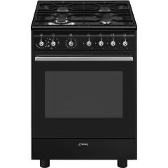 Smeg CX61GMBL 60cm Concert Dual Fuel Cooker Black