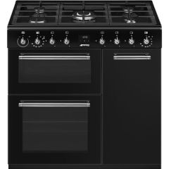 Smeg CX93GMBL 90Cm Concert Dual Fuel Range Cooker 