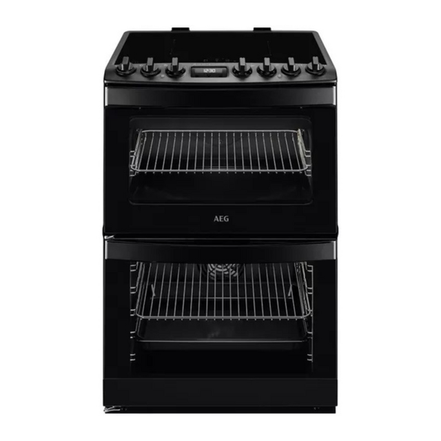 AEG CIB6743MCB Black 60cm Double Electric Cooker