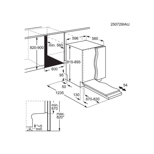 Aeg GI8210X2PN 8000 SatelliteClean Pro , Built in Dishwasher 60cm
