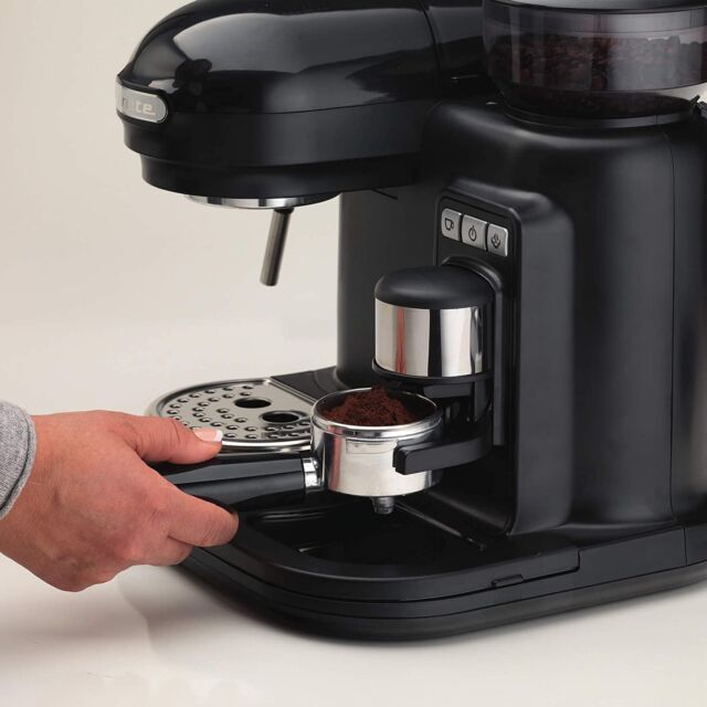 Ariete AR1319 Moderna Espresso Coffee Machine with Grinder Black