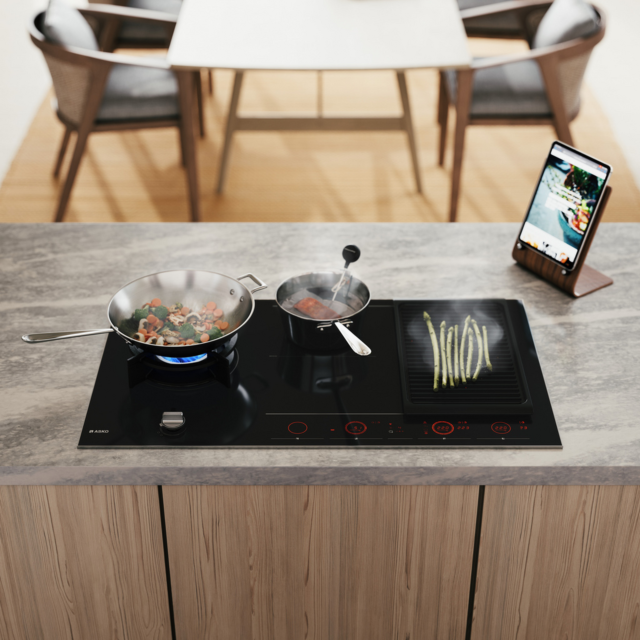 ASKO HIG89524BGB1 90cm Dual Induction and Gas Hob