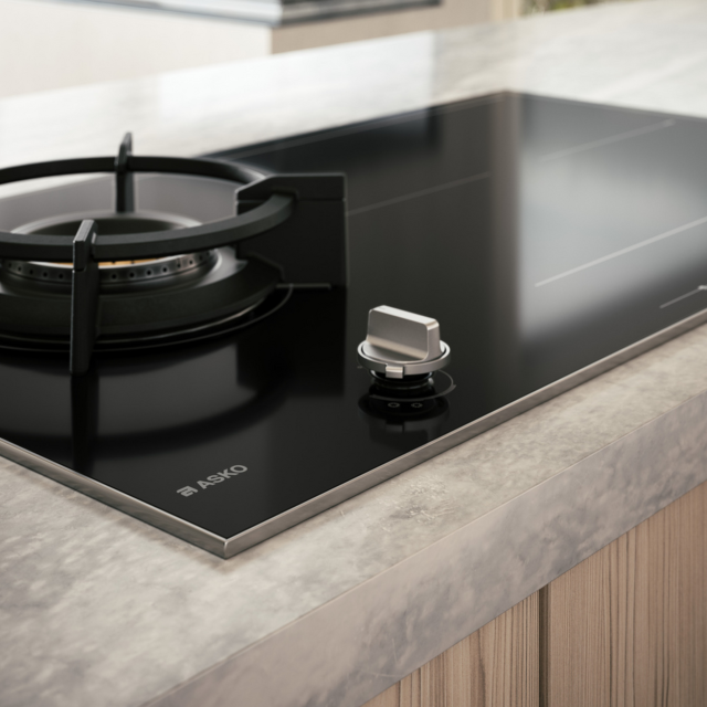 ASKO HIG89524BGB1 90cm Dual Induction and Gas Hob