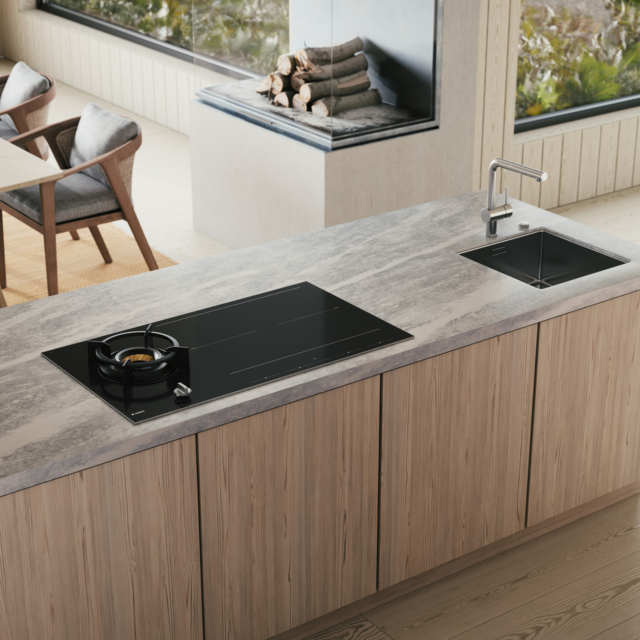 ASKO HIG89524BGB1 90cm Dual Induction and Gas Hob