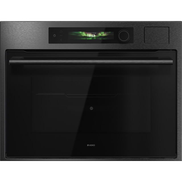 ASKO OCS64BSH 45cm Compact Oven with Steam Black Steel