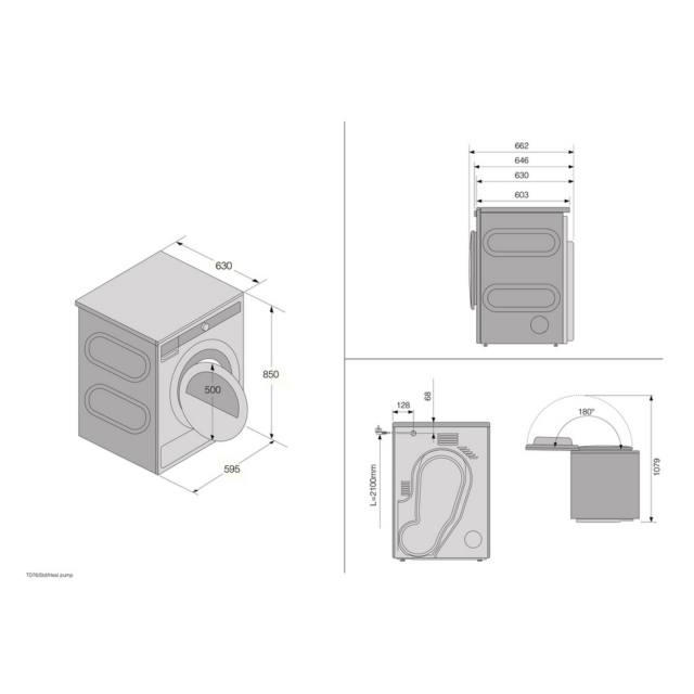 ASKO T108HW.UK 8kg Heat Pump Tumble Dryer White