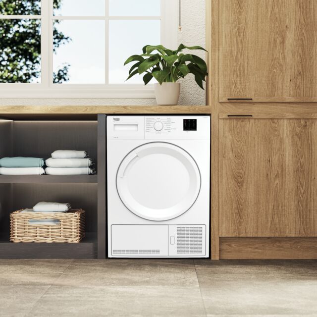 Beko DTKCE80021W 8kg Condenser Tumble Dryer with Sensor Programmes - White