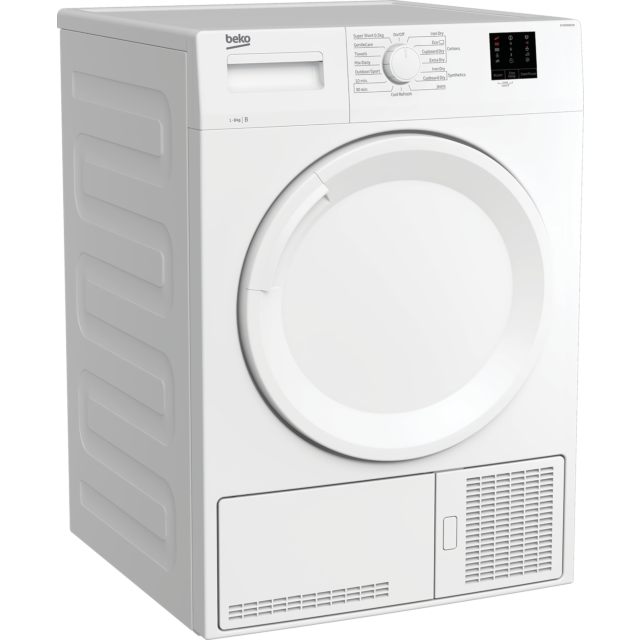 Beko DTKCE80021W 8kg Condenser Tumble Dryer with Sensor Programmes - White