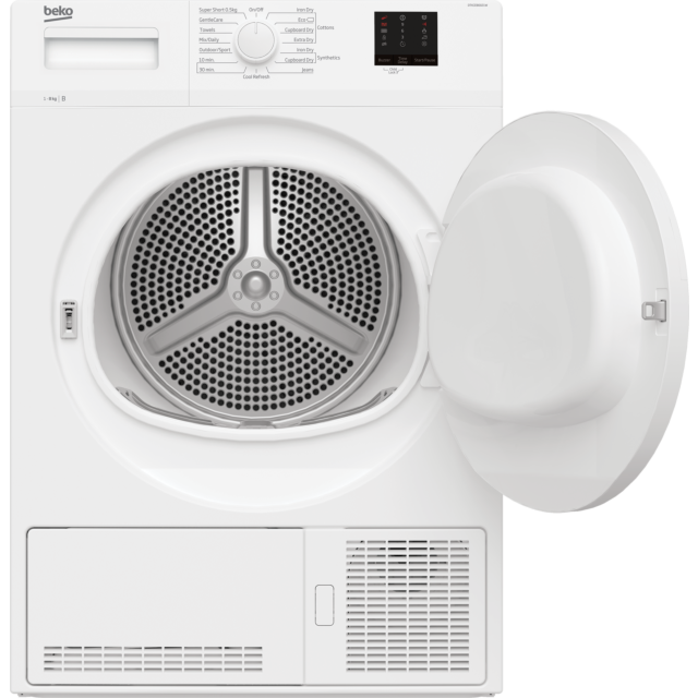 Beko DTKCE80021W 8kg Condenser Tumble Dryer with Sensor Programmes - White