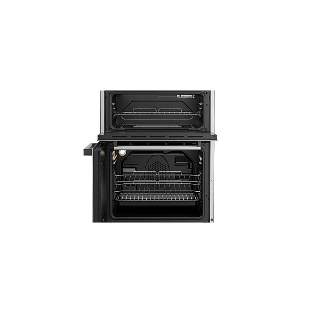 Beko EDC634S 60cm Double Oven Electric Cooker with Ceramic Hob - Silver