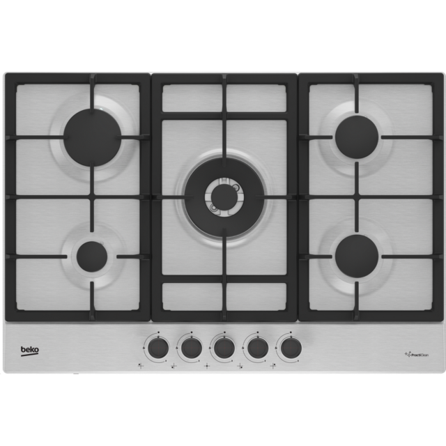 Beko HIAW75225SXE 75cm Gas Hob with Front Controls