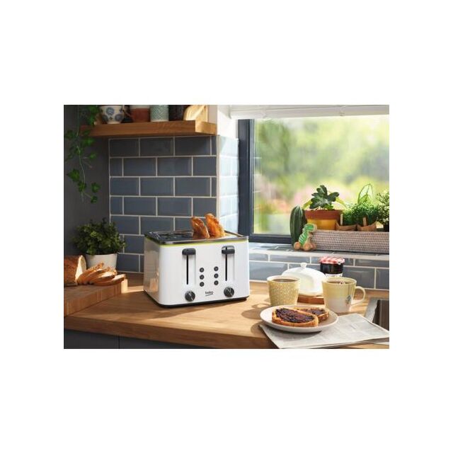 Beko TAM4341W 4 Slice Toaster - White