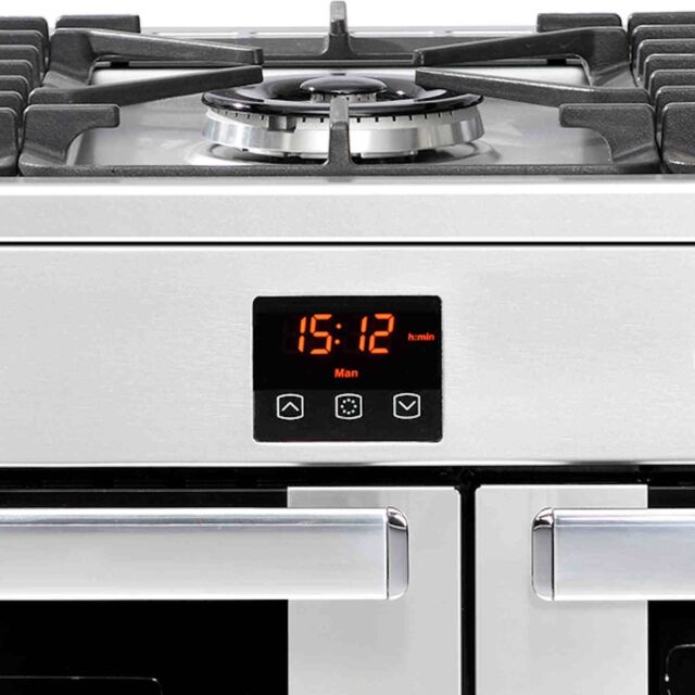 Belling 444411723 X90G 90cm Gas Rangecooker with Double Oven and Gas Hob - Stainless Steel