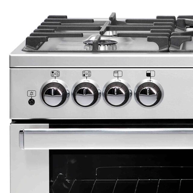 Belling 444411723 X90G 90cm Gas Rangecooker with Double Oven and Gas Hob - Stainless Steel