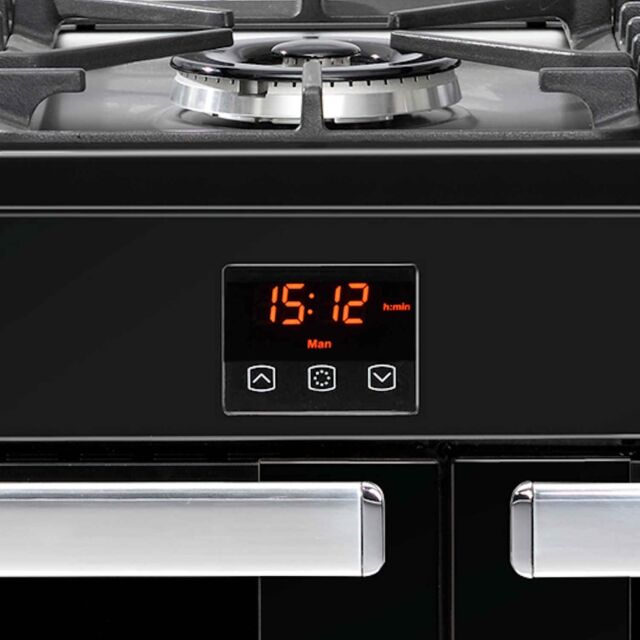 Belling 444411725  X90G 90cm Gas Rangecooker with Double Oven and Gas Hob - Black