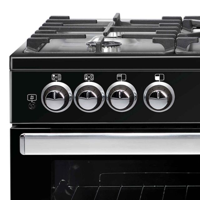 Belling 444411725  X90G 90cm Gas Rangecooker with Double Oven and Gas Hob - Black