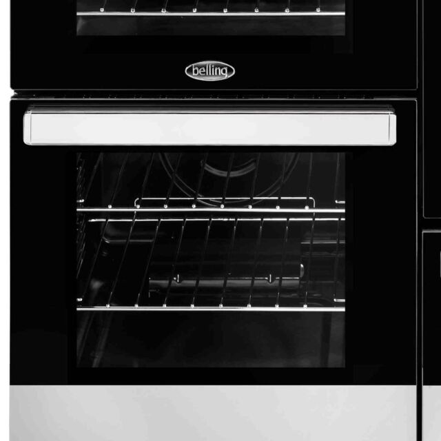 Belling 444444085 100E 99.6cm Electric Rangecooker with Triple Oven and Ceramic Hob - Stainless Steel