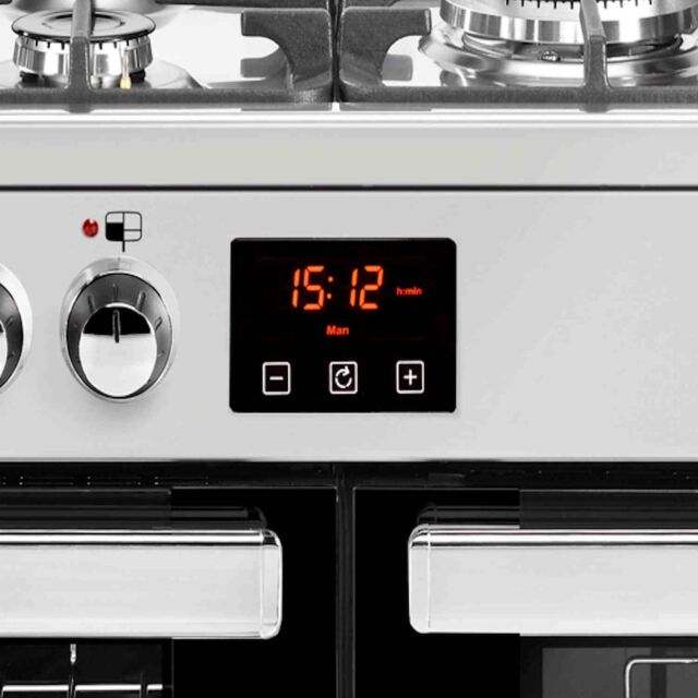 Belling 444444094 110DFT 110cm Dual Fuel Rangecooker with Double Oven and Gas Hob - Stainless Steel