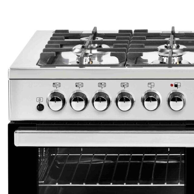 Belling 444444094 110DFT 110cm Dual Fuel Rangecooker with Double Oven and Gas Hob - Stainless Steel