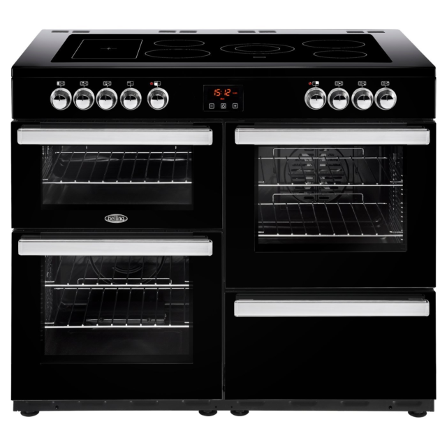 Belling 444444097 110E 110cm Electric Rangecooker with Double Oven and Ceramic Hob - Stainless Steel