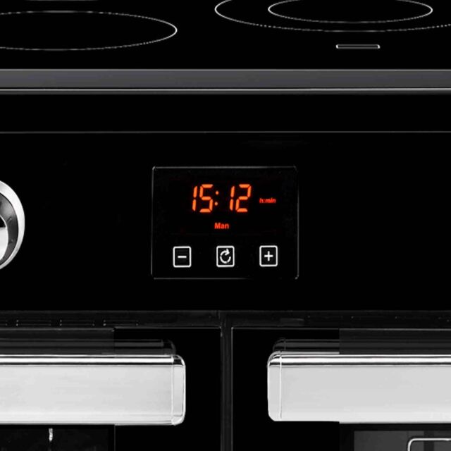 Belling 444444098 110E 110cm Electric Rangecooker with Double Oven and Ceramic Hob - Black