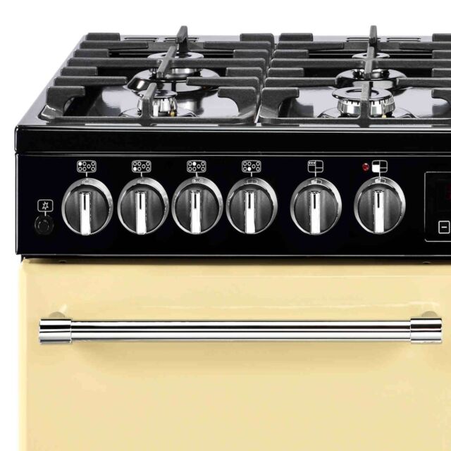 Belling 444444147  110DFT 110cm Dual Fuel Rangecooker with Double Oven and Gas Hob - Cream