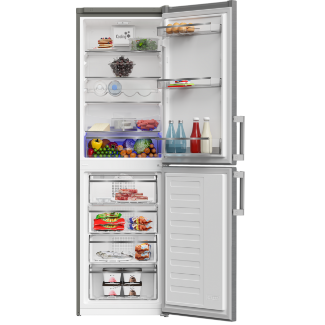 Blomberg KGM4574VPS 54cm Frost Free Fridge Freezer - Stainless Steel Effect