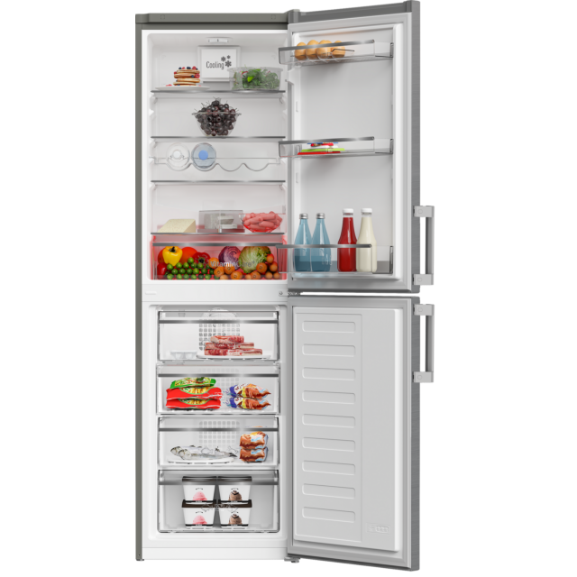 Blomberg KGM4574VPS 54cm Frost Free Fridge Freezer - Stainless Steel Effect