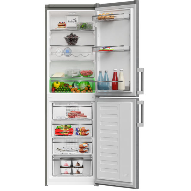 Blomberg KGM4574VPS 54cm Frost Free Fridge Freezer - Stainless Steel Effect