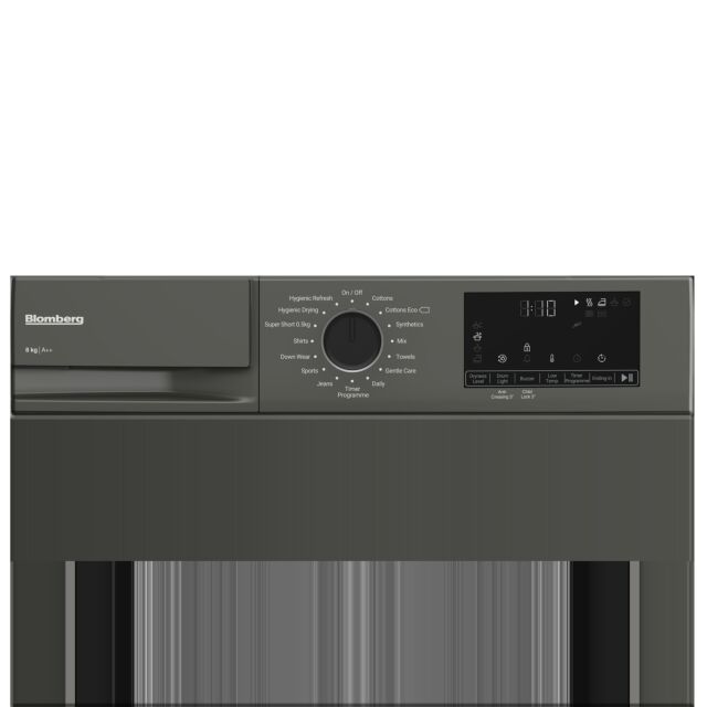 Blomberg LTA18320G 8kg Heat Pump Tumble Dryer - Graphite