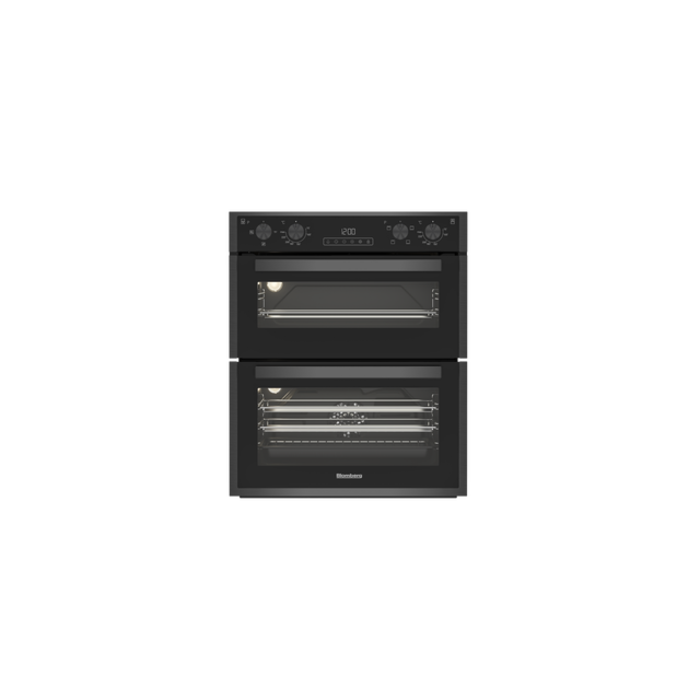 Blomberg ROTN9202DX 59.4cm Built In Electric Double Oven - Dark Steel