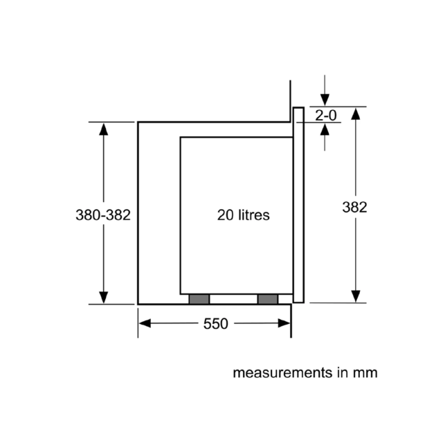 Bosch BFL523MB0B Series 4 Built-In Microwave