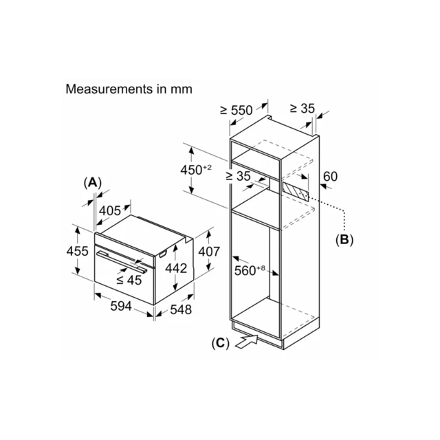 Bosch CMG7241B1B Electronic, 16 functions, inc. MW & MW Combinations, Digital Control Ring with TFT 