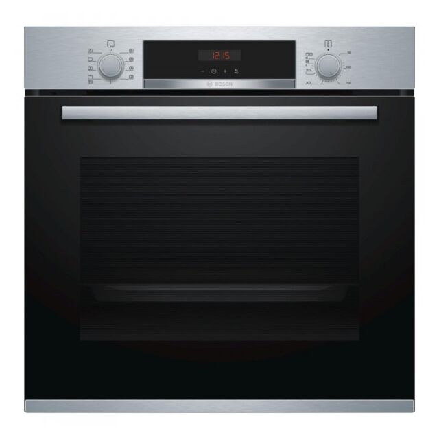 Bosch HBS573BS0B 59.4cm Built In Electric Single Oven with 3D Hot Air - Stainless Steel