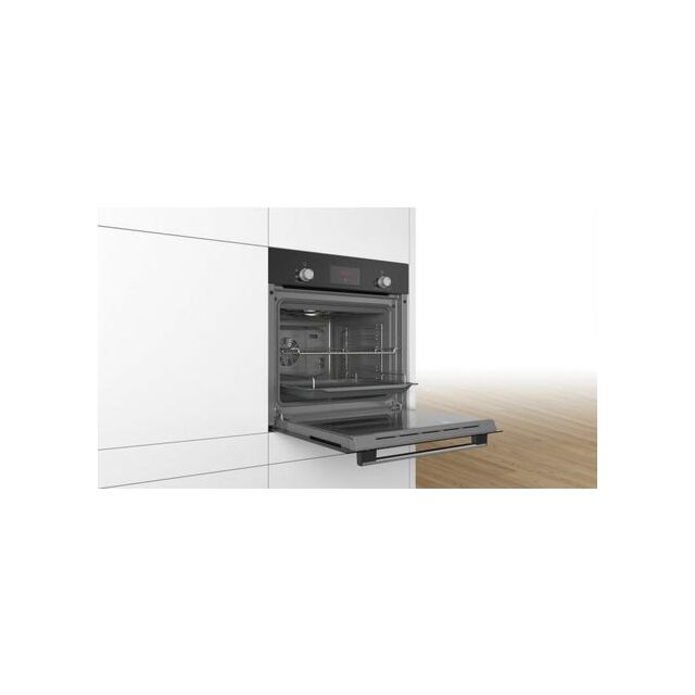 Bosch HHF113BA0B 59.4Cm Built In Electric Single Oven With 3D Hot Air - Black