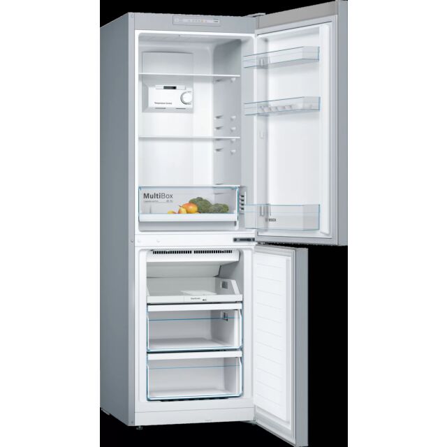 Bosch KGN33NLEAG 60cm 60/40 Frost Free Fridge Freezer - Stainless Steel