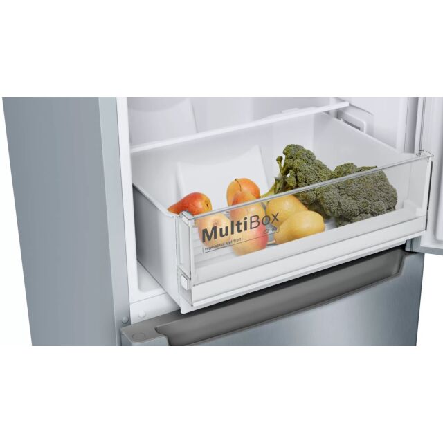 Bosch KGN33NLEAG 60cm 60/40 Frost Free Fridge Freezer - Stainless Steel