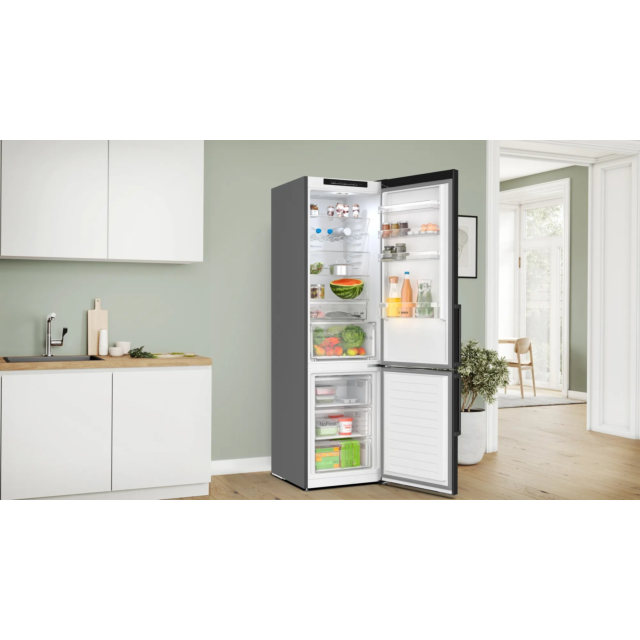 Bosch KGN39VXBT 60cm 70/30 Frost Free Fridge Freezer - Black Stainless Steel